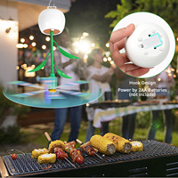 TAIQI QY-19B Ventilateur Anti-Mouches Compact en Forme de Pomme à Piles pour Tables de Repas et Pique-Niques en Extérieur
