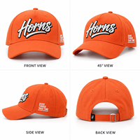 Casquette de baseball brodée 3D avec logo personnalisé, orange uni, boucle métallique à œillets, Gorras Sport Adulte Premium Classique