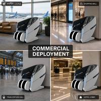 Silla de Masaje LEERCON 2026 de Pago por Uso, Estructura Comercial Resistente con Ranura para Monedas, Control de Tiempo y Base con Bloqueo Antirrobo