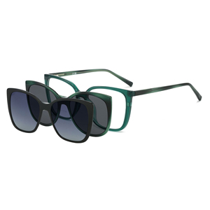 Lunettes de soleil polarisées haut de gamme en TR90 avec verres dégradés, montures optiques UV400 à double lentille, lunettes de soleil à clipser tendance - Product Image 4