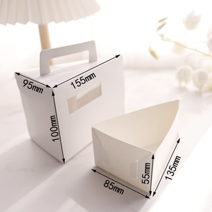 Weißbuch Dreieck Kuchen Keksdose Gebäck Dessert Geburtstags feier Geschenk Süßigkeiten Verpackung Mousse Packbox - Product Image 6