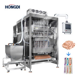 เครื่องบรรจุซองอาหารแบบฟิล์มเหลว 8 ช่อง 3 ด้านปิดผนึกอัตโนมัติ พร้อมเครื่องบรรจุน้ำยาบ้วนปากสแตนเลส ราคาโรงงาน - Product Image 2