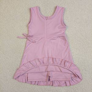 Vestido de yoga sin mangas hasta la rodilla para niña, con estampado de lazos, en rosa y morado, para verano, venta al por mayor, GSD3034 rts - Product Image 3
