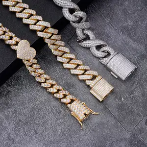 Groothandel 18K Gouden Plaat 8 Oneindige Hommes Armbanden Zilver Metalen Koperen Gesp Cubaanse Armband Voor Mannen