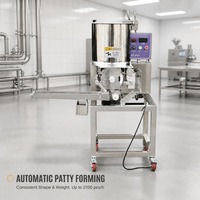 Machine automatique de fabrication de galettes de hamburgers, machine de formage de galettes pour la production de galettes de bœuf, de poulet et de poisson dans une usine alimentaire
