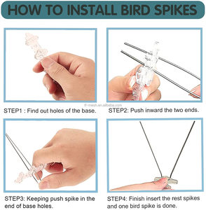 60スパイクプラスチックベースバードスパイク - Product Image 6