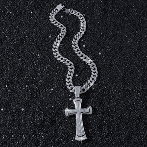 2026 Hot Selling Hiphop Style Alloy <b>Cross</b> Pendant Necklace Personalized Design Men's Necklaces Fashionable Jewelry Wholesale - Product Image 2