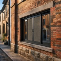 Ventana Corredera de Aluminio de Doble Color para Interior y Exterior, Marca HUACAI, para una Decoración Versátil