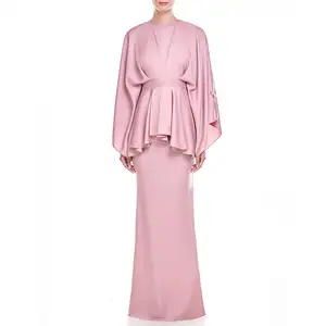 New Arrival Stylish Clothing Factory Custom Women Design Print Elegant Plus Size Wear Modern Malaysia Baju Kurung