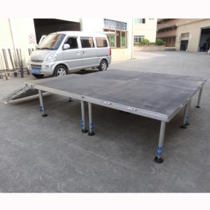 Pieds de scène en aluminium légers et réglables en hauteur pour concerts et événements en plein air - Montage facile et portable - Product Image 2