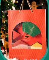 Kreative Überraschung einzigartige Weihnachts baum Form Advents kalender Schokolade bevorzugen Kuchen Keks Geschenkset Papier Box Tasche Set Weihnachten