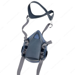 आधा चेहरा गैस मास्क फेसपीस स्प्रे पेंटिंग रेस्पिरेटर सुरक्षा सूट प्रतिस्थापन फिल्टर के साथ त्वरित लैच - Product Image 4