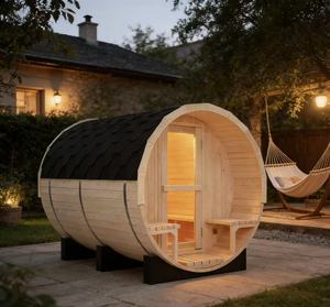Sauna à vapeur en bois massif de qualité supérieure pour l'extérieur, pour une récupération accélérée et une expérience de spa à domicile, construction durable - Product Image 1