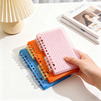 Carnet à spirales avec fermeture élastique de la marque JSF, format A7, pour étudiants, avec couleur et logo personnalisés