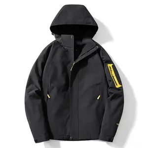 Personalizado para hombre a prueba de viento impermeable zip up Varsity hombres chaqueta de nylon