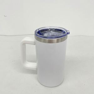 Paquete de 20 Tazas de Café Térmicas de Acero Inoxidable Blancas para Sublimación con Logotipo Personalizado, 20 oz, con Asa Extraíble de Plástico - Product Image 3