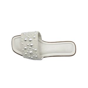 Scarpe firmate quadrate personalizzate in pelle pregiata da <span class=keywords><strong>donna</strong></span> sandali di lusso alla moda pantofole piatte <span class=keywords><strong>con</strong></span> chiusura a cinturino stile plateau - Product Image 2