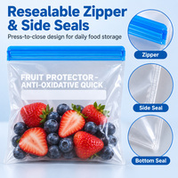 Sacs en PET Mylar personnalisés scellés sur 3 côtés, imprimés en héliogravure, de qualité alimentaire, pour la conservation des fruits, légumes, viandes et lait au réfrigérateur