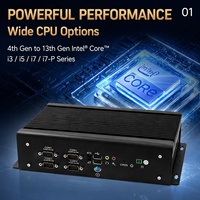 Nouveau mini PC industriel sans ventilateur Intel Core I5-1235U DDR4 6COM double LAN 2.5G GPIO pour l'automatisation industrielle