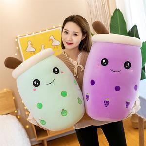 Venta al por mayor lindos juguetes de peluche 25/35/50/70cm personalizado leche té muñeca suave almohada juguetes de peluche burbuja Boba dibujos animados para aliviar el estrés malla - Product Image 3