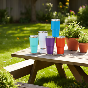 Gobelet isotherme en acier inoxydable 30 oz avec couvercle, écologique, pour le camping, la randonnée, les fêtes, cadeau pour adultes - Product Image 2