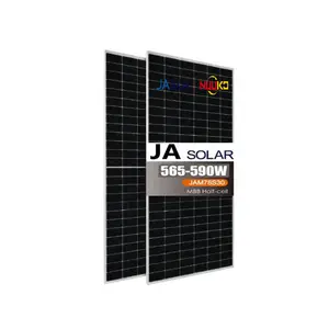 Paneles solares bifaciales de fábrica superventas de JA, módulo solar tipo N, doble vidrio con certificado TUV