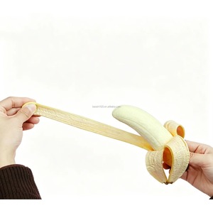 Jouet anti-stress en forme de banane pelée en TPR de 18 cm, avec sac OPP et boîte, pour le bureau et la maison, sans liquide ni gel - Product Image 2