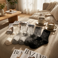 Chaussettes en coton tricoté à motif dessin animé pour femmes et adultes, style coréen, avec bordure en dentelle, décontractées, anti-frottement, pour enfants et jeunes, collection automne, ODM