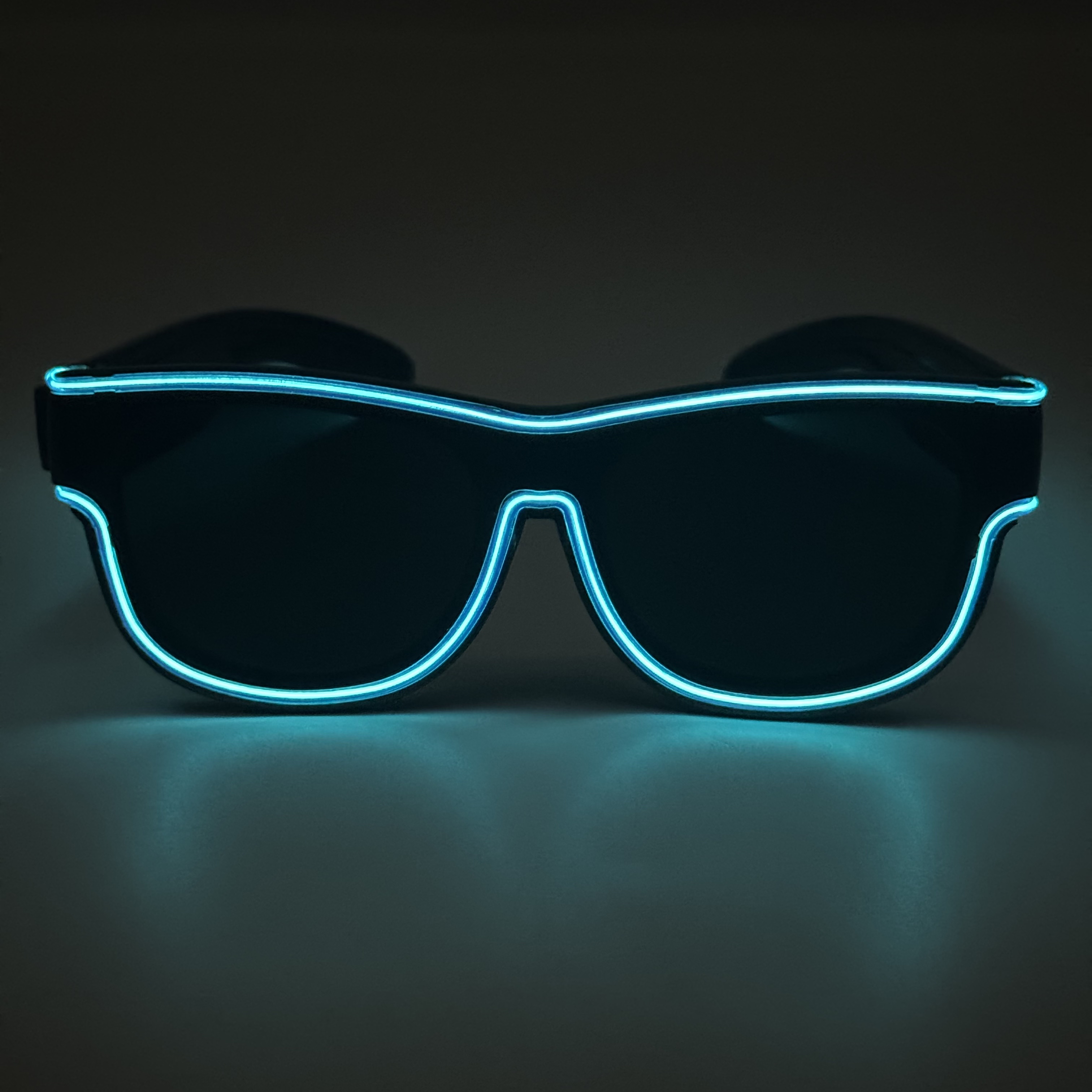 Black lens with blue light
