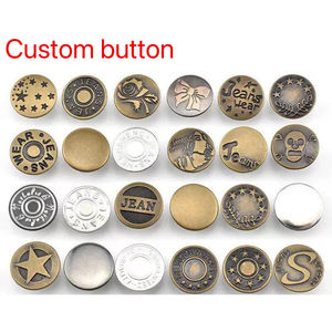 Özel çevre dostu çinko alaşım oyulmuş kabartmalı sap Metal düğmeler kot perçin yapış toptan moda tasarımcısı giyim - Product Image 4