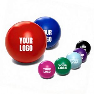Design Toys With Custom Logo Squeeze Heart Shape Anti Round Shaped Pu Stress Relief Ball Toy Stressball - Product Image 1