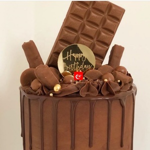 Accesorios y Decoraciones para Pasteles de Cumpleaños, Acrílico Dorado - Product Image 5