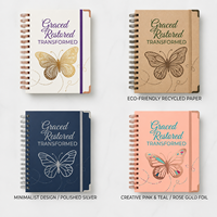 Agenda personnalisé non daté, journal d'affirmations et de prières, carnet de bureau, livre à couverture rigide, impression offset, cadeau