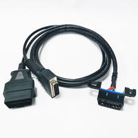 Adaptador de Interfaz OBD II J1962 Personalizado al por Mayor, Hembra a Macho a D-sub DB15 Macho, Divisor de 3 Vías, Cable en Y para Diagnóstico de Automóviles
