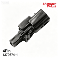 Connecteur de câblage mâle 4P TE 1379674-1 12V pour faisceau automobile, accessoires de véhicule, bornes PBT noires