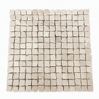Tuiles de mosaïque en marbre naturel 30x30cm, feuille de mosaïque sur maille, tuiles de mosaïque à jet d'eau pour la décoration murale extérieure des bâtiments, artisanat artistique