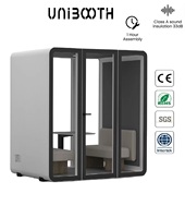Cabina Insonorizada UNIBOOTH con Aislamiento Acústico de 33dB, ISO 23351, Ignífuga, de Ensamblaje Rápido, para Hospitales y Centros Médicos, Personalizable