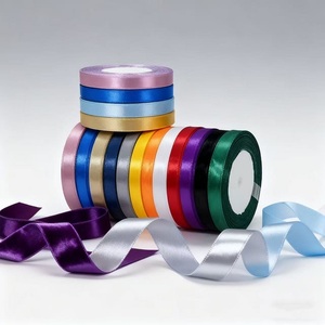 Tùy Chỉnh 8 Mm Rộng Giáng Sinh Ribbon Rắn Màu Sắc Thường Xuyên Chất Lượng Giá Thấp Gói Quà Tặng Cho Nhà Dệt May Giày Dệt - Product Image 4