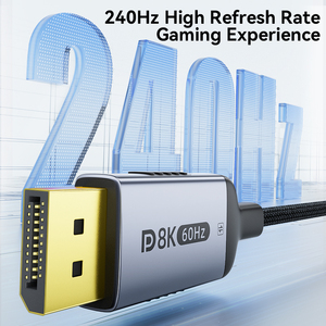 8K 60Hz Type-C dp Cable Adapter 1.<span class=keywords><strong>4</strong></span> phiên bản Displayport 6.5 ft mạ vàng USB C hiển thị cổng PVC 1m 2m nhôm máy ảnh máy tính - Product Image 5