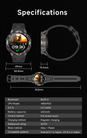 Montre connectée de sport robuste CE FCC HT53 avec boussole, suivi de santé 24h/24, GPS, étanche IP68