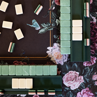 Prêt à expédier : Jeu de Mahjong Royal Américain de Luxe, 160 tuiles, style Palais Vintage, en Acrylique, Collection Cadeau