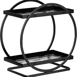 2-Tier Cosmetic <b>Storage</b> Box, Practical Carbon Steel <b>Dressing</b> <b>Table</b> Organizer Rack, Suitable for Bathroom, Kitchen, and Vanity - Product Image 1