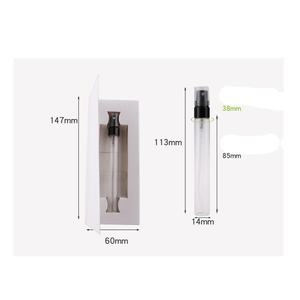 Wholesale Luxury 5ml 10ml Metal Caps Spray Clear Amber Empty Glass <strong>Tester</strong> Perfume Bottle With Paper Box - Product Image 4