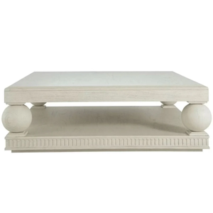 Granger Coffee <b>Table</b> <b>Square</b> coffee <b>table</b> with fluted detail in cerused oak with white carrara marble The Bronte Coffee <b>Table</b> - Product Image 2