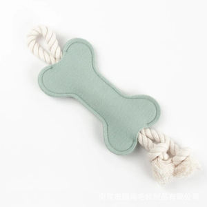 Giocattoli interattivi durevoli all'ingrosso del cane della corda dell'animale domestico del cotone di masticazione a forma di osso - Product Image 5