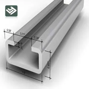 Extrudeuse en aluminium anodisé 6063 par mètre, profil c, conception personnalisée