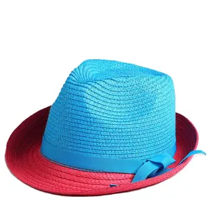 cheap summer children kids girl baby straw fedora hat