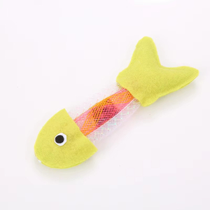 Wholesale New <b>Fish</b> Shape Pet Cat <b>Toys</b> Eco-Friendly Felt Daily Animal Print Chew <b>Toys</b> - Product Image 5