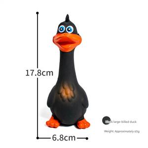 Durable Eco-Friendly Latex Squeaky Dog Toy Funny Standing Chicken Big Mouth Duck Chew Toy for Teeth Cleaning Indoor Use - Product Image 5