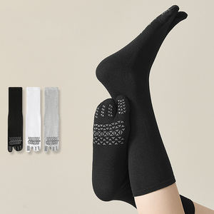 थोक एंटी-बैक्टीरियल 2 पैर के स्प्लिट मोजे विरोधी स्लिप फ्लिप फ्लॉप मोजे महिलाओं पुरुषों के लिए गैर पर्ची टैबी मोजे - Product Image 4